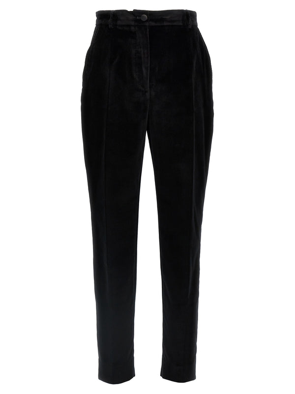 Dolce & Gabbana Black Cotton Dress Pants