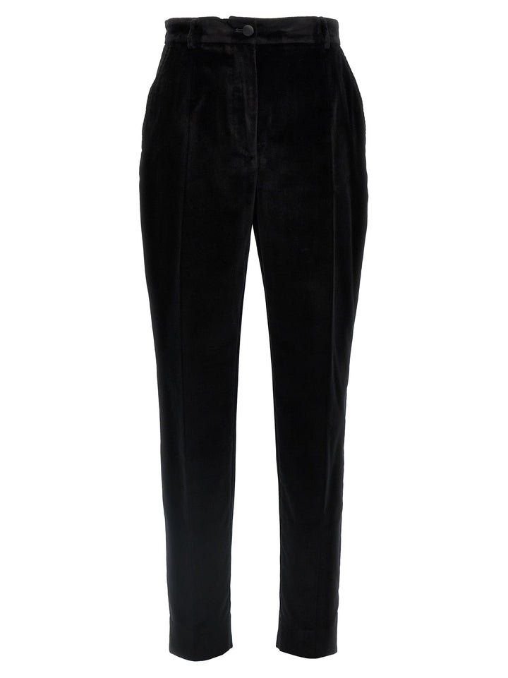 Dolce &amp; Gabbana Black Cotton Dress Pants