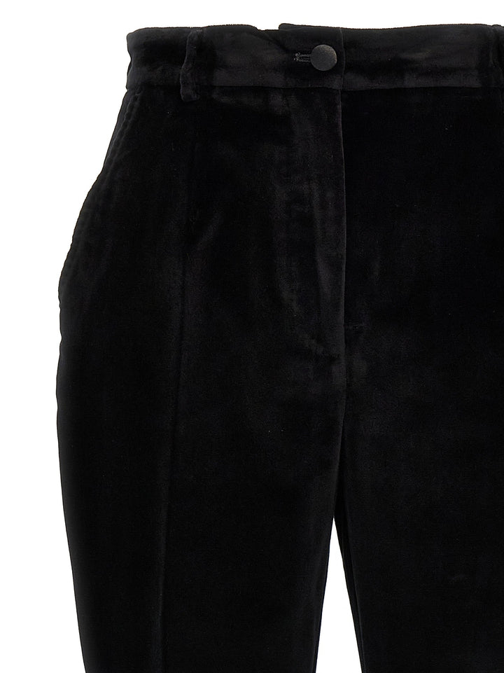 Dolce &amp; Gabbana Black Cotton Dress Pants