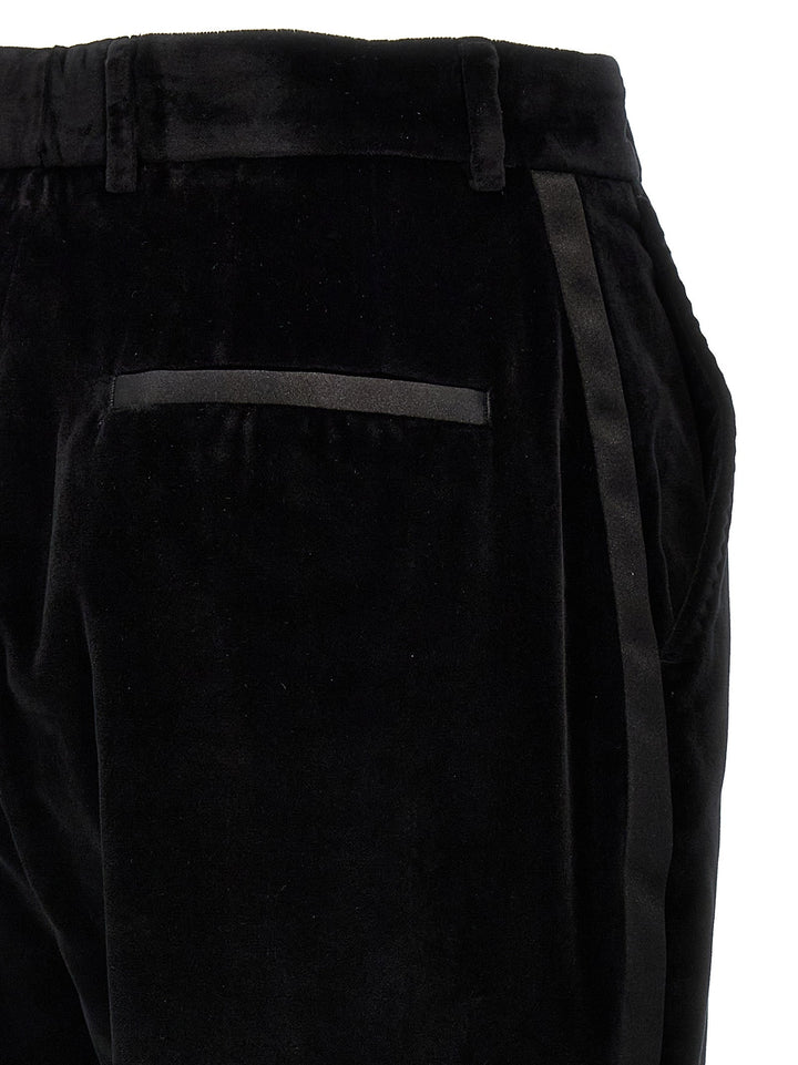 Dolce &amp; Gabbana Black Cotton Dress Pants