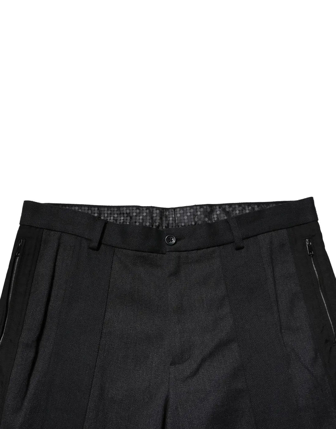 Dolce &amp; Gabbana Black Cotton Dress Slim Formal Pants