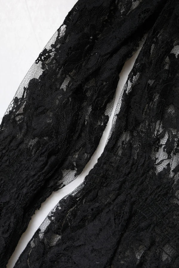 Dolce & Gabbana Black Cotton Floral Lace Women Blouse Top