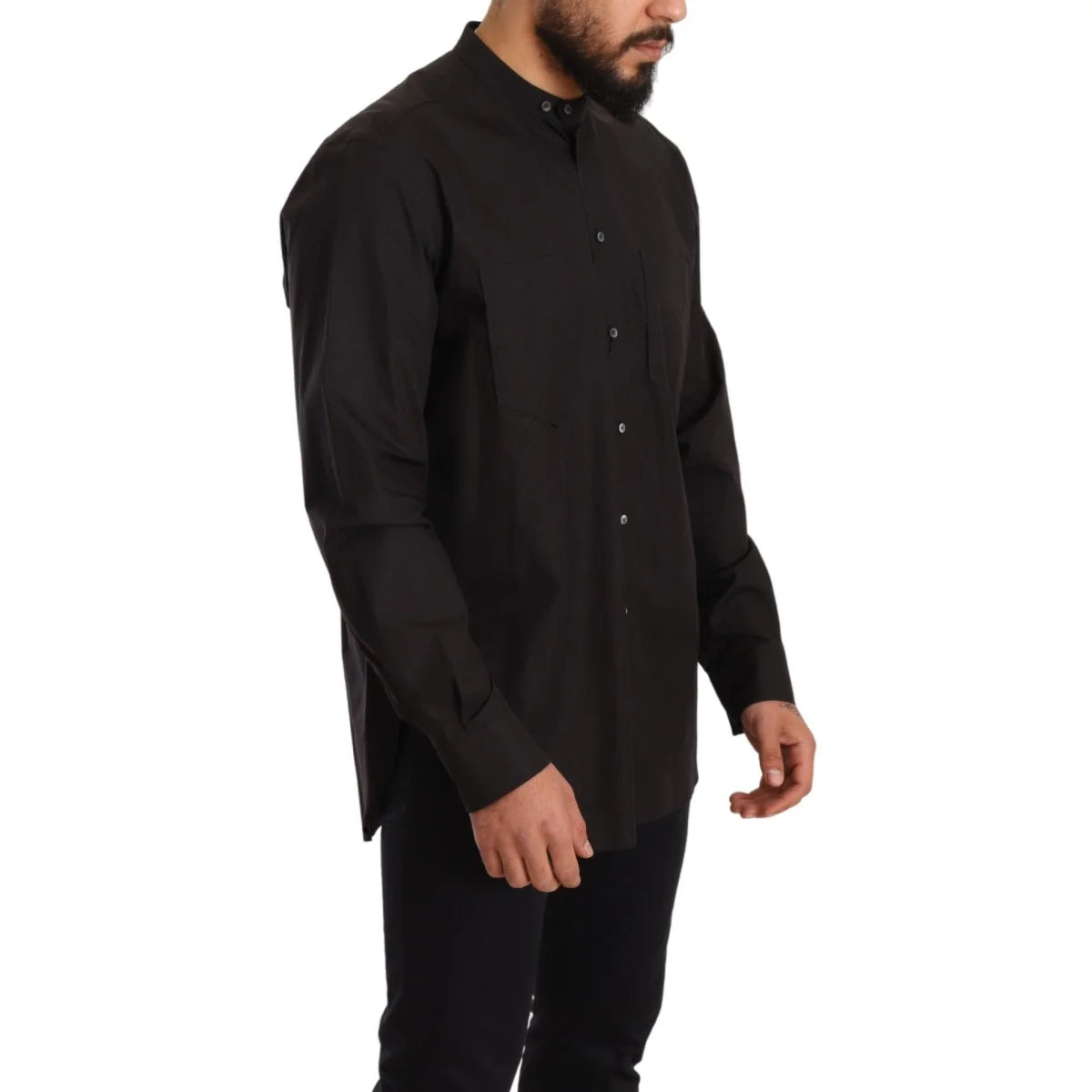 Dolce & Gabbana Black Cotton Formal Dress Shirt for Men