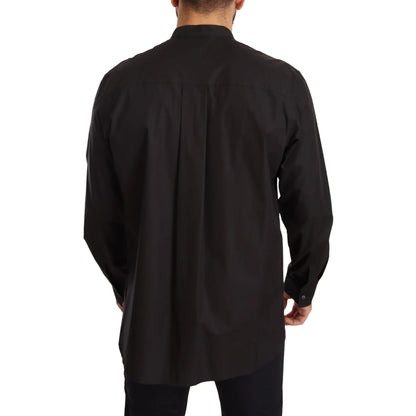 Dolce & Gabbana Black Cotton Formal Dress Shirt for Men
