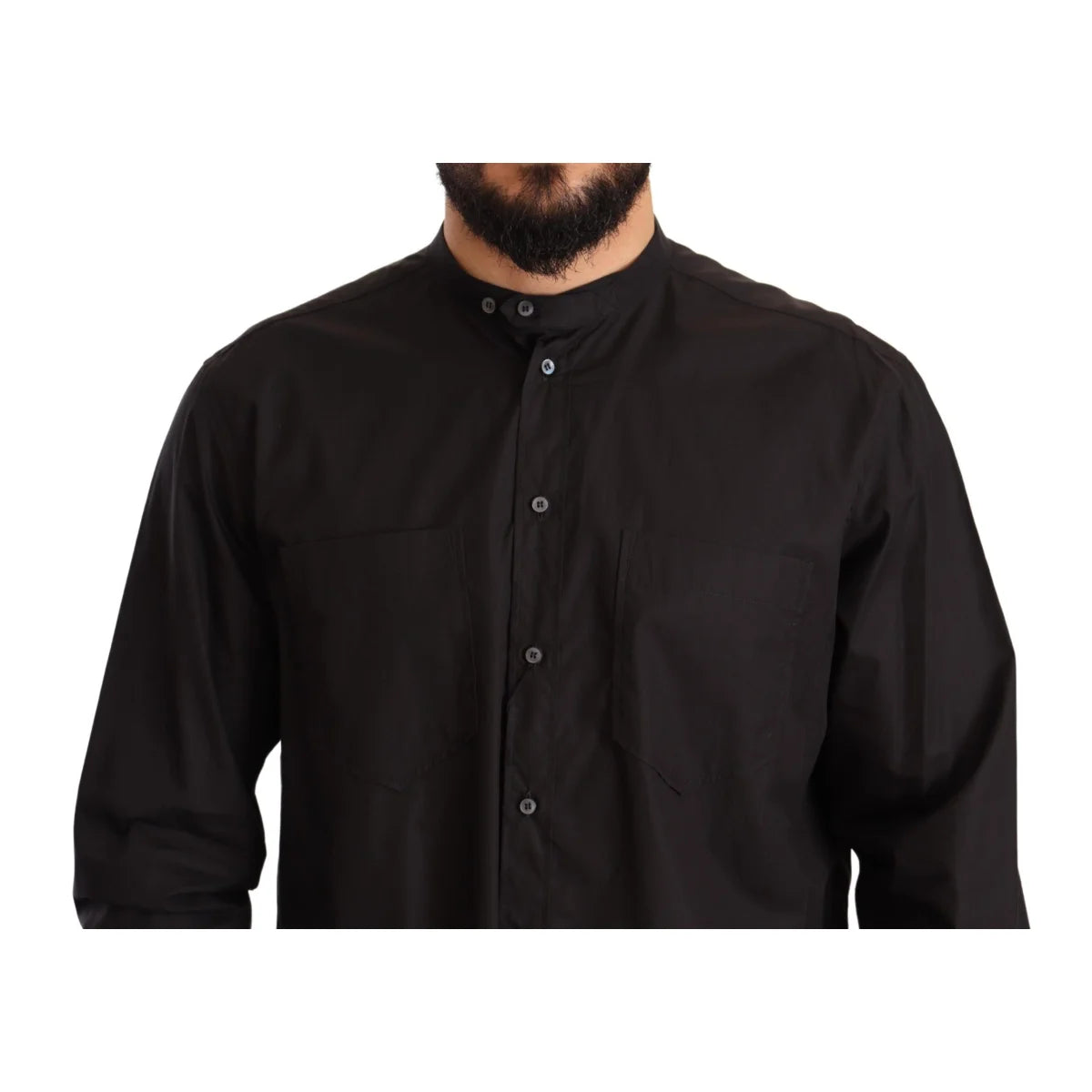 Dolce & Gabbana Black Cotton Formal Dress Shirt for Men