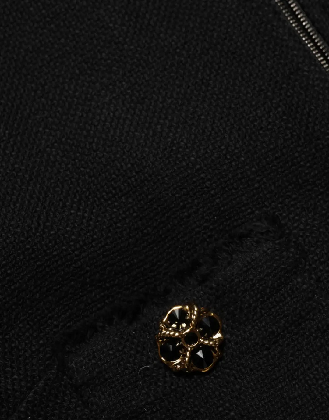 Dolce &amp; Gabbana Black Cotton Full Zip Cropped Coat Jacket