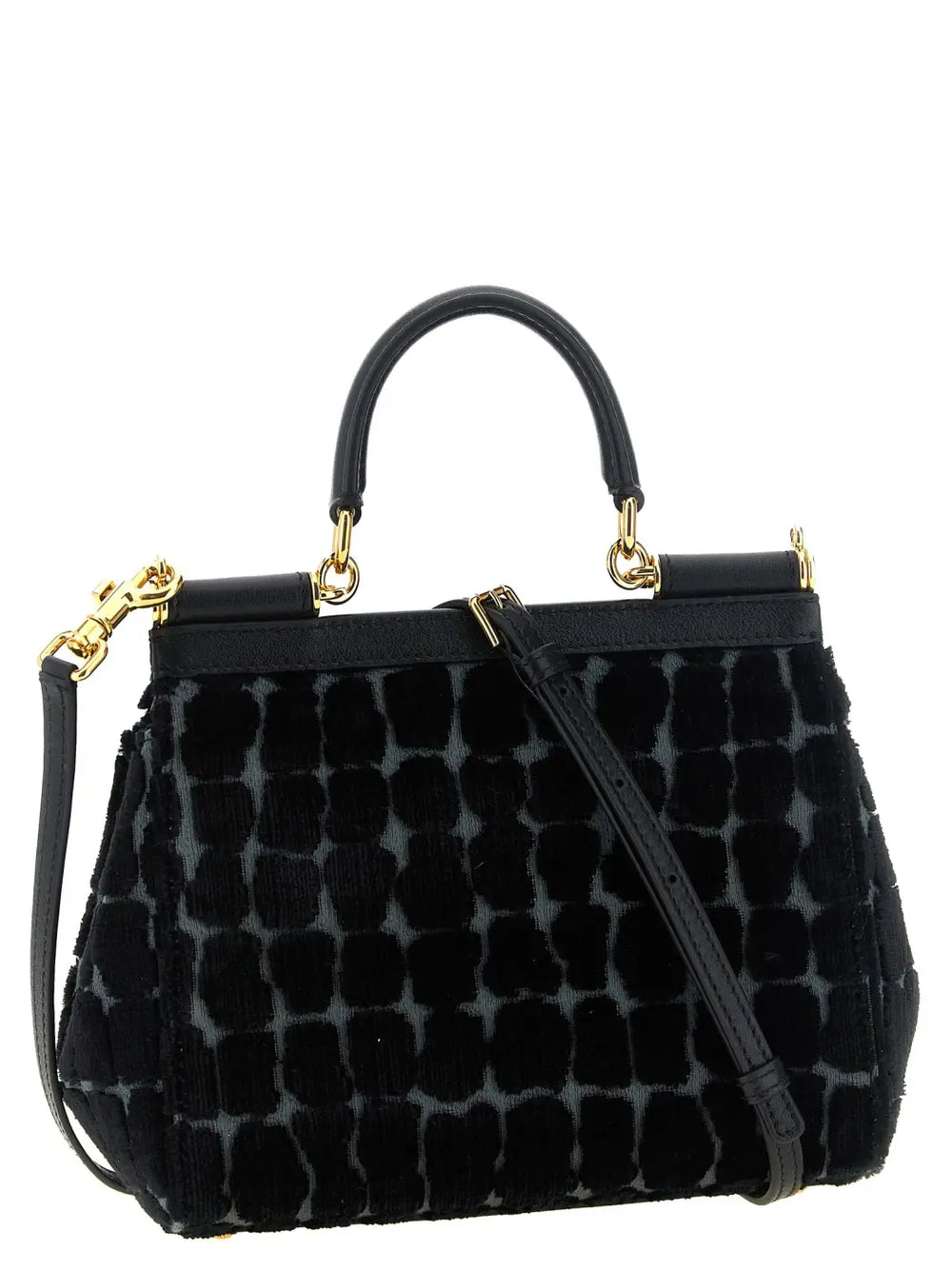 Dolce & Gabbana Black Cotton Handbag