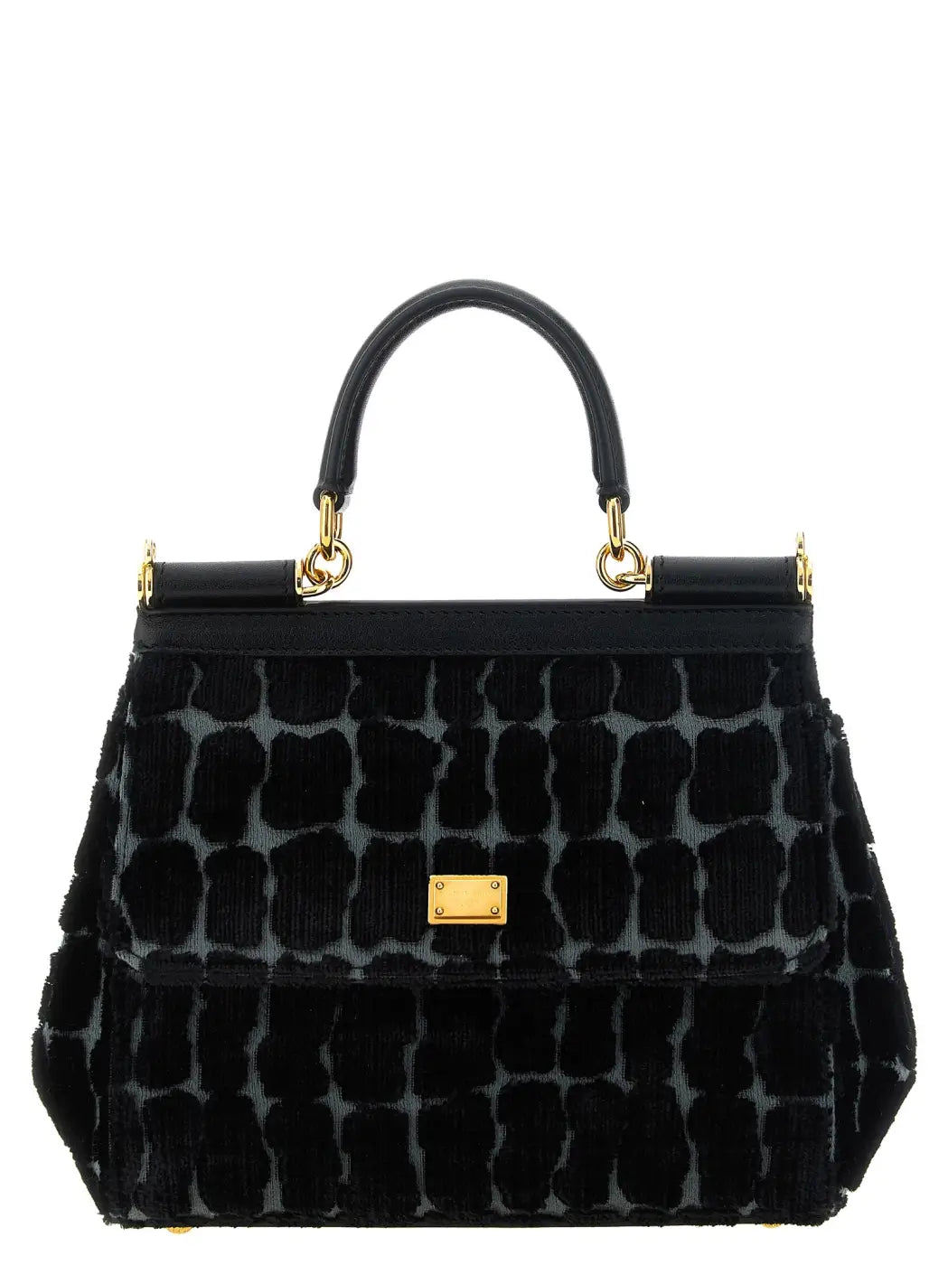 Dolce &amp; Gabbana Black Cotton Handbag
