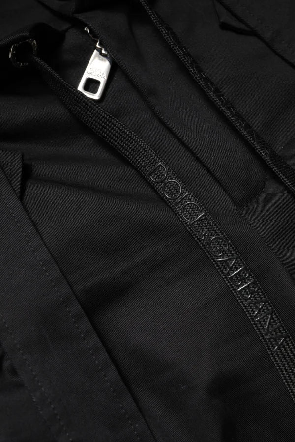 Dolce & Gabbana Black Cotton High Waist Cargo Pants