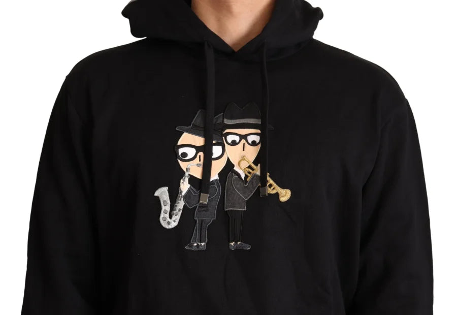 Dolce &amp; Gabbana Black Cotton Hooded 