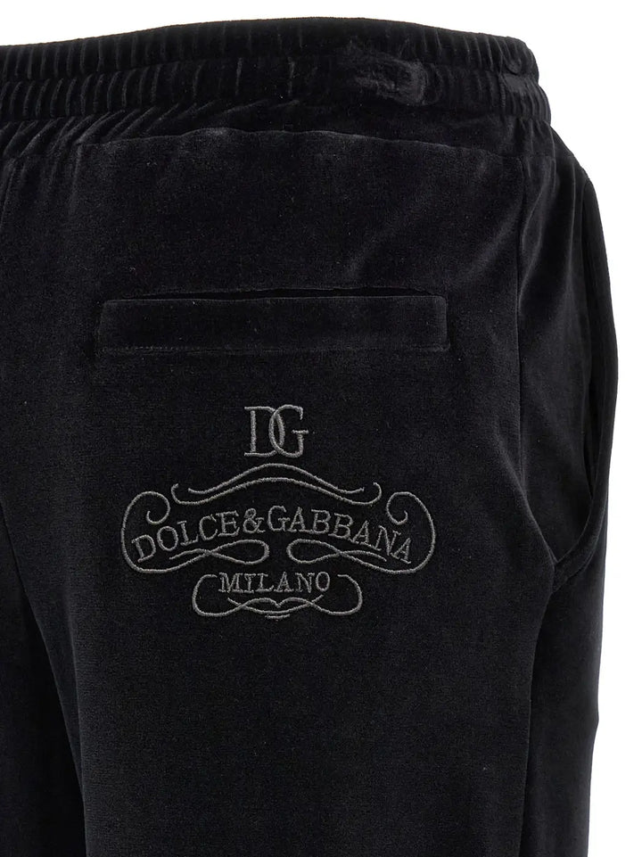 Dolce &amp; Gabbana Black Cotton Joggers (workout Pants)