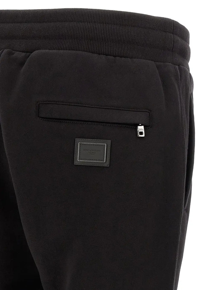 Dolce &amp; Gabbana Black Cotton Joggers (workout Pants)