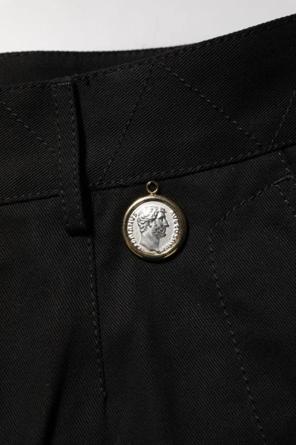 Dolce & Gabbana Black Cotton Knee Length Men Bermuda Shorts