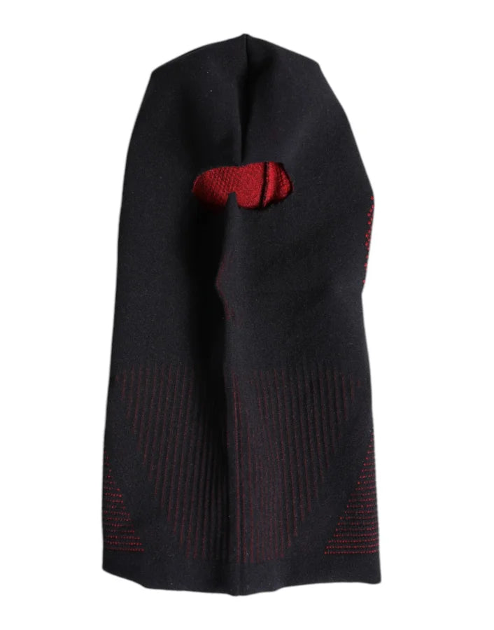 Dolce & Gabbana Black Cotton Knitted Ski Mask Balaclava Hat