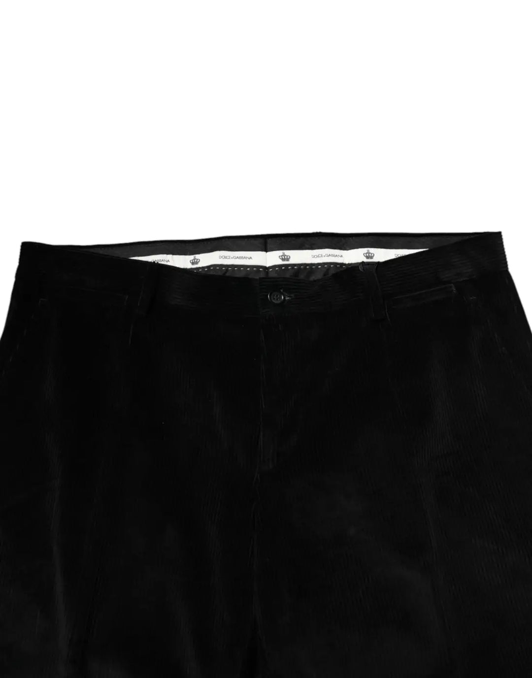 Dolce &amp; Gabbana Black Cotton Men Dress Formal Trouser Pants