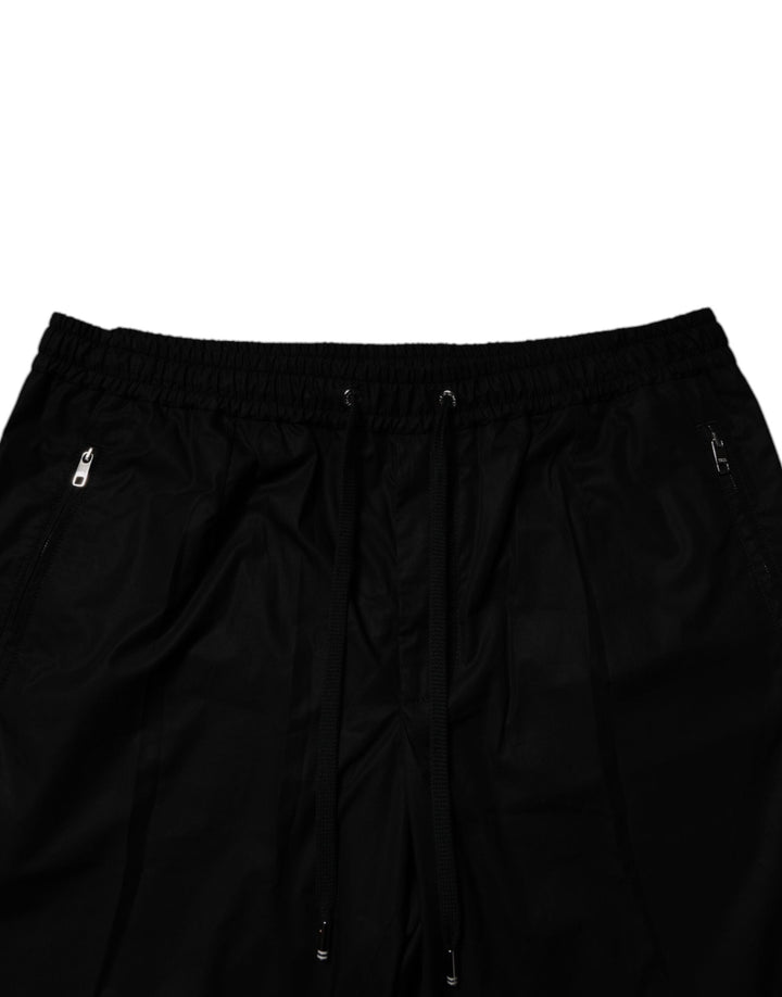 Dolce &amp; Gabbana Black Cotton Men Jogger Sweatpants Pants