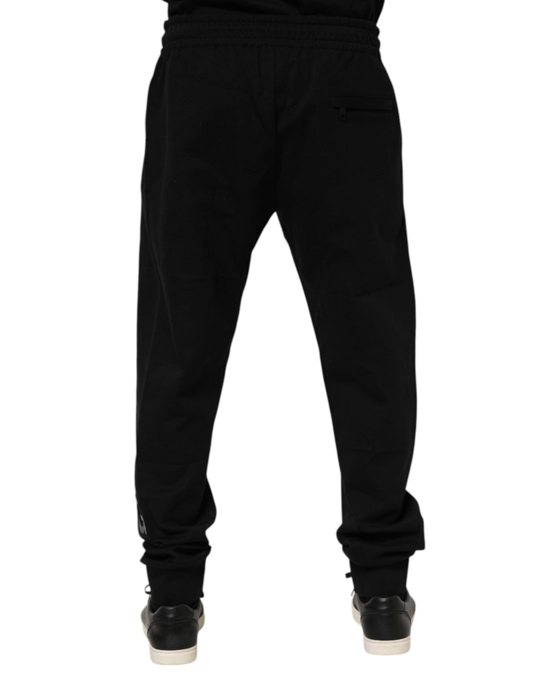 Dolce &amp; Gabbana Black Cotton Men Jogger Sweatpants Pants