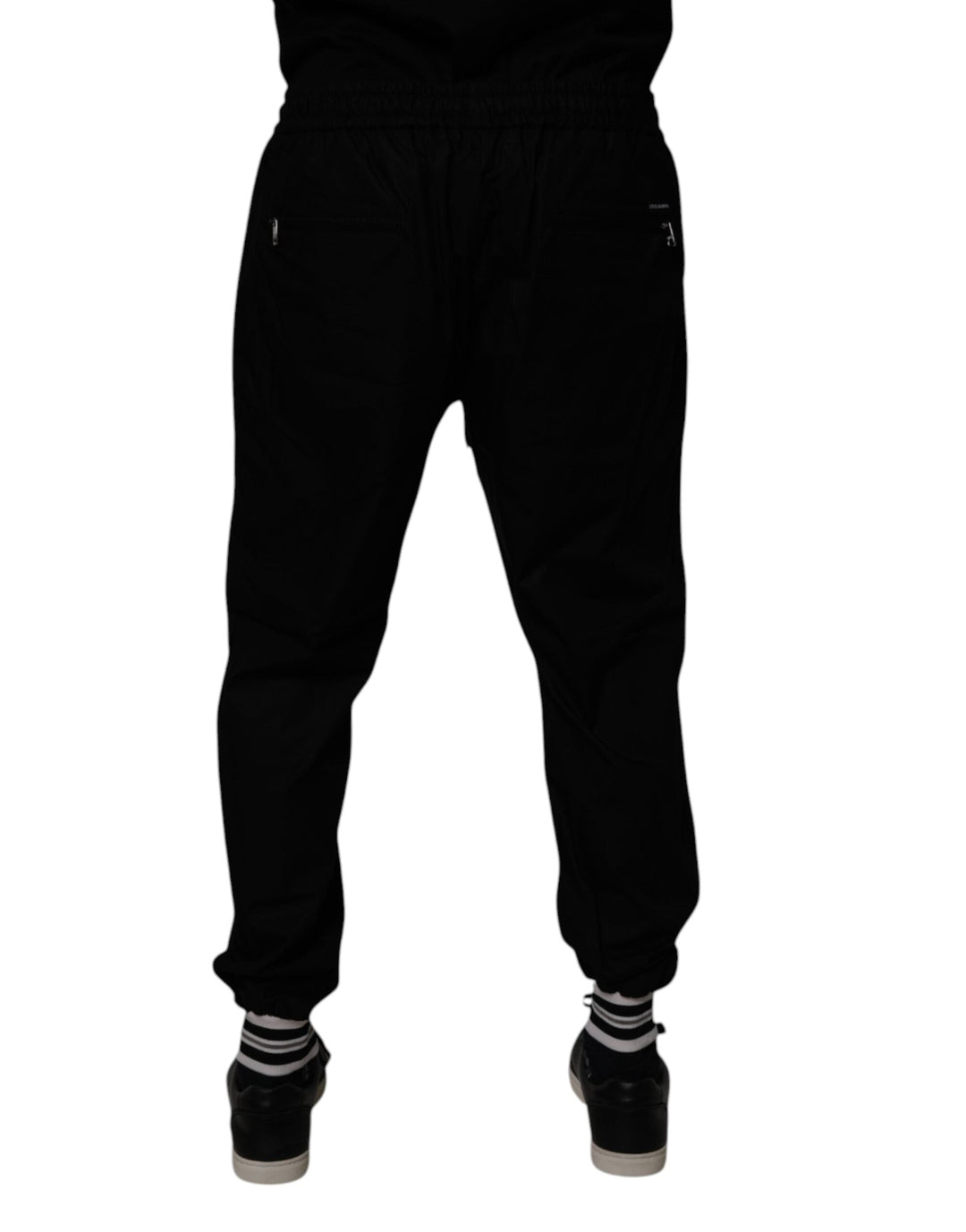Dolce &amp; Gabbana Black Cotton Men Jogger Sweatpants Pants