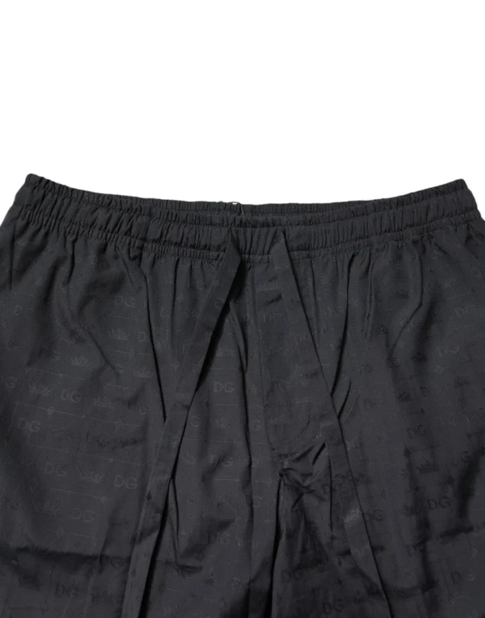 Dolce &amp; Gabbana Black Cotton Men Pajama Set Sleepwear