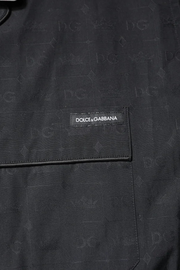 Dolce &amp; Gabbana Black Cotton Men Pajama Set Sleepwear