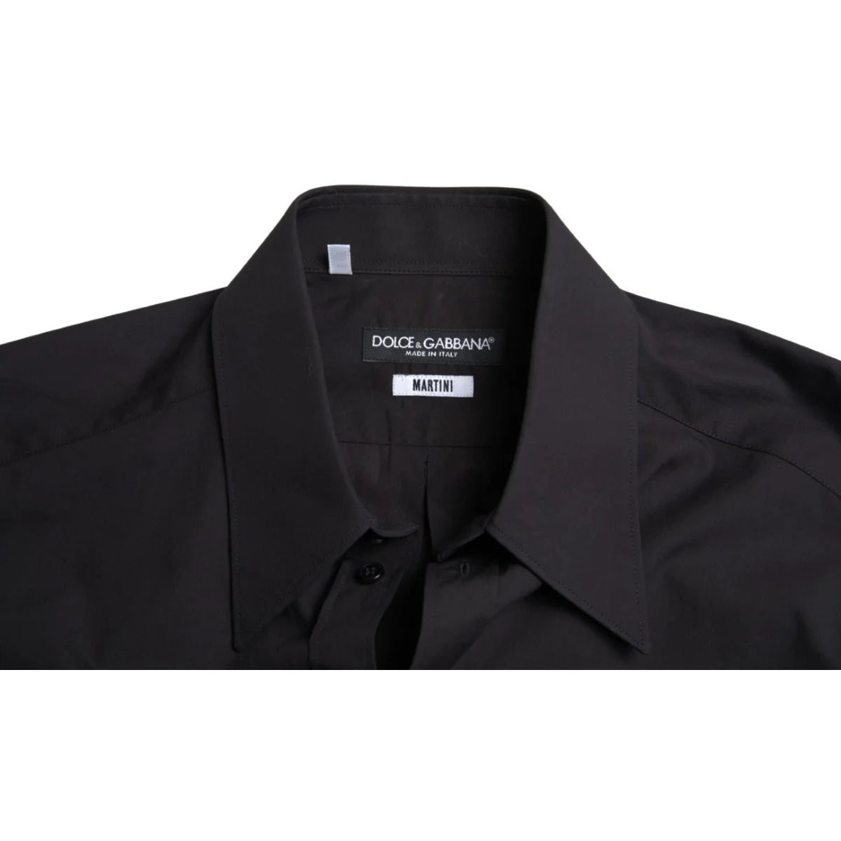 Dolce Gabbana Black Cotton Men Shirt with Stars Print Long Sleeves &