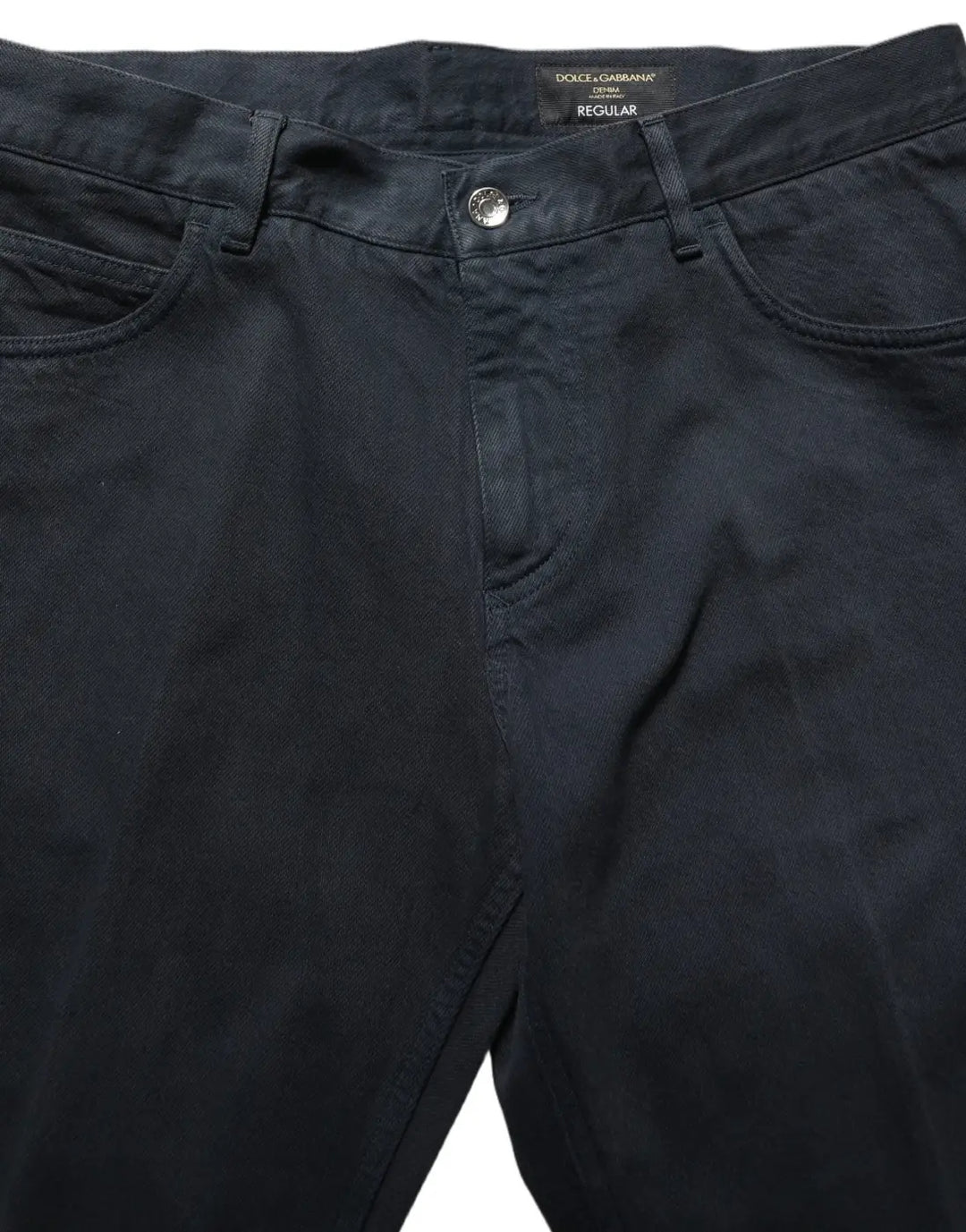 Dolce &amp; Gabbana Black Cotton Mid Waist Skinny Men Denim Jeans