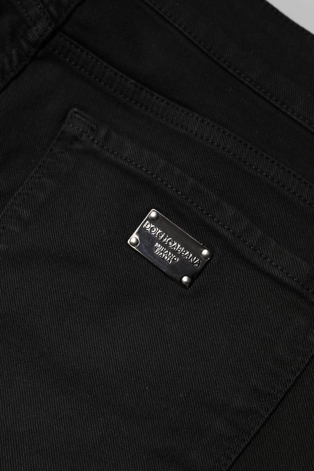 Dolce &amp; Gabbana Black Cotton Mid Waisted Skinny Denim Jeans