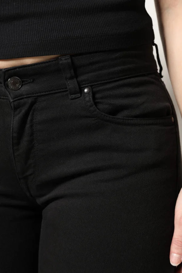 Dolce &amp; Gabbana Black Cotton Mid Waisted Skinny Denim Jeans