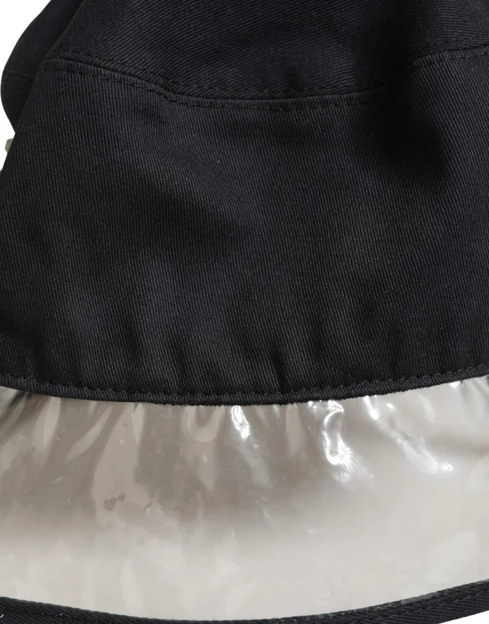 Dolce & Gabbana Black Cotton Plastic Fisherman Bucket Capello Hat