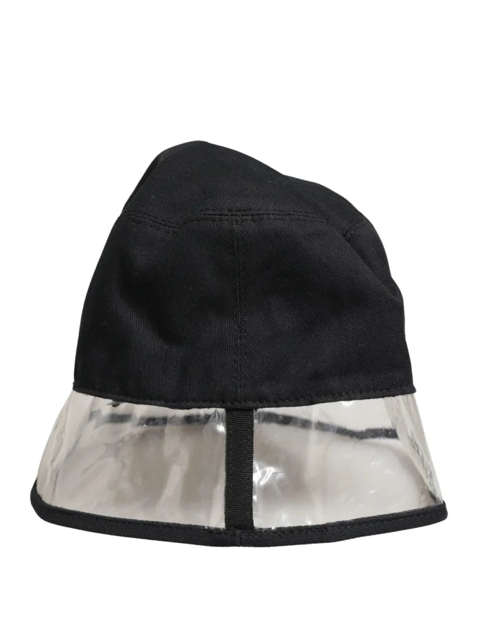 Dolce & Gabbana Black Cotton Plastic Fisherman Bucket Capello Hat