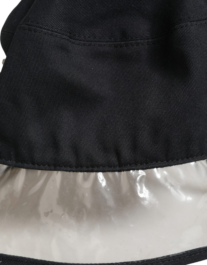 Dolce &amp; Gabbana Black Cotton Plastic Fisherman Bucket Capello Hat