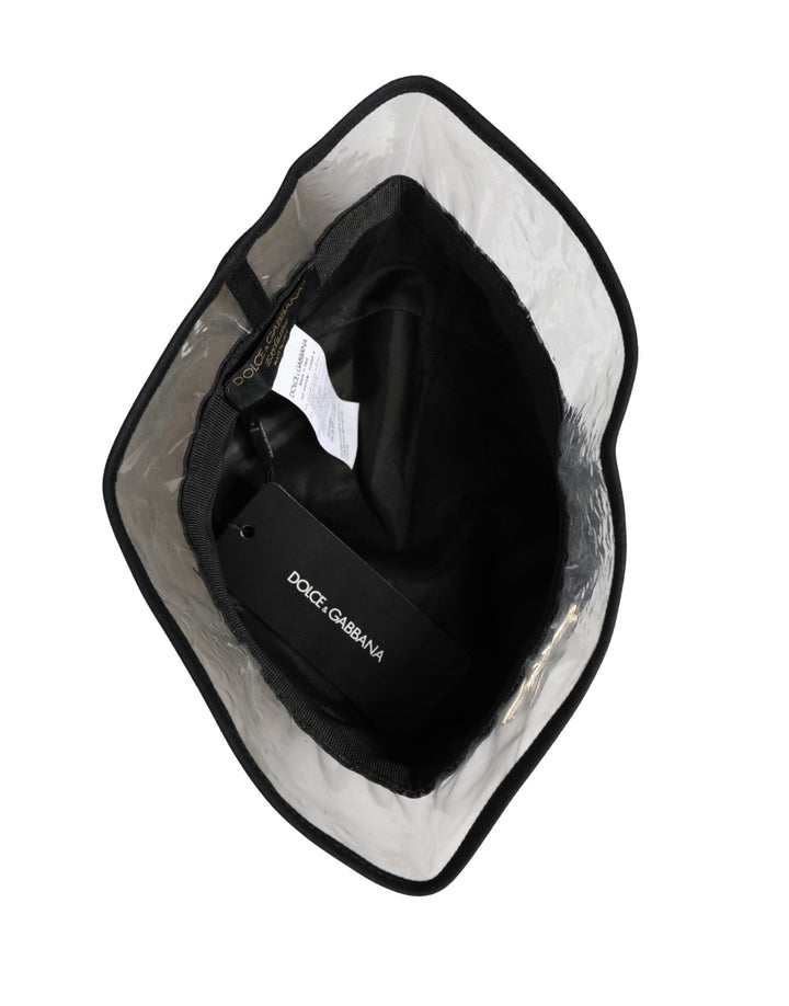 Dolce &amp; Gabbana Black Cotton Plastic Fisherman Bucket Capello Hat
