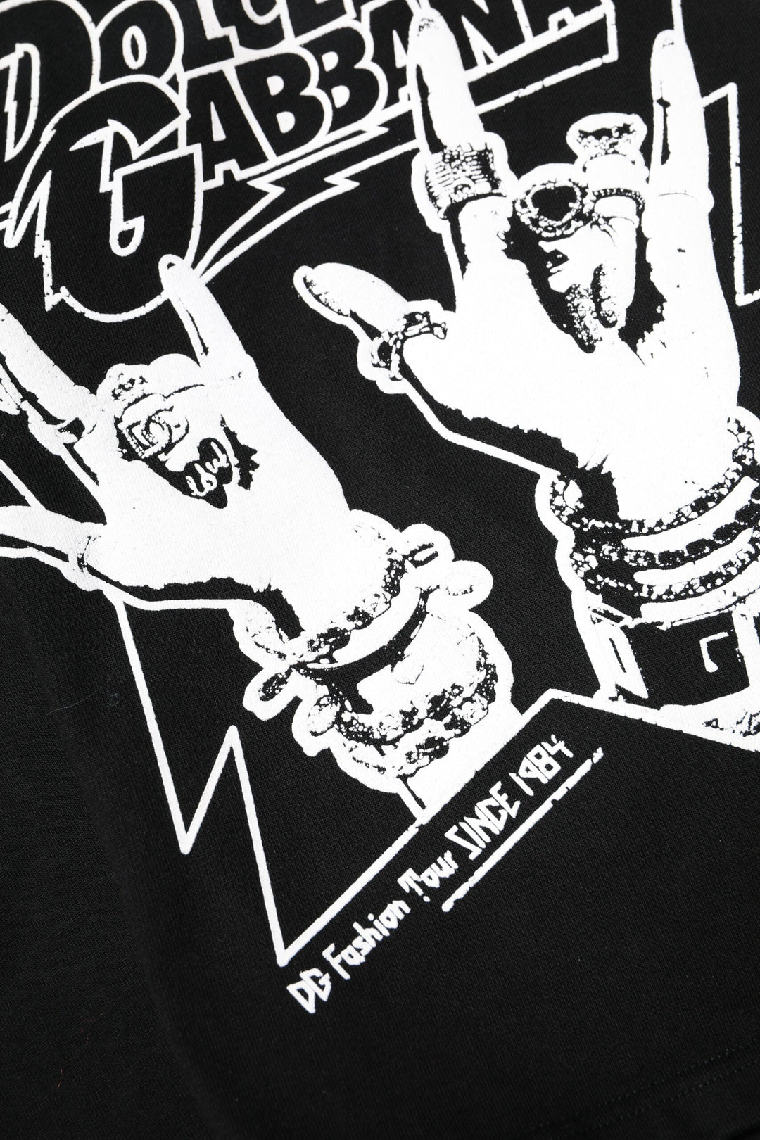 Dolce &amp; Gabbana - Black Cotton Printed Short Sleeves T-shirt