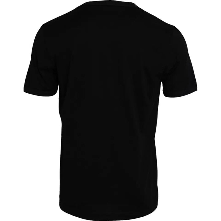 Dolce &amp; Gabbana Black Cotton Round Neck Short Sleeves Men T-shirt