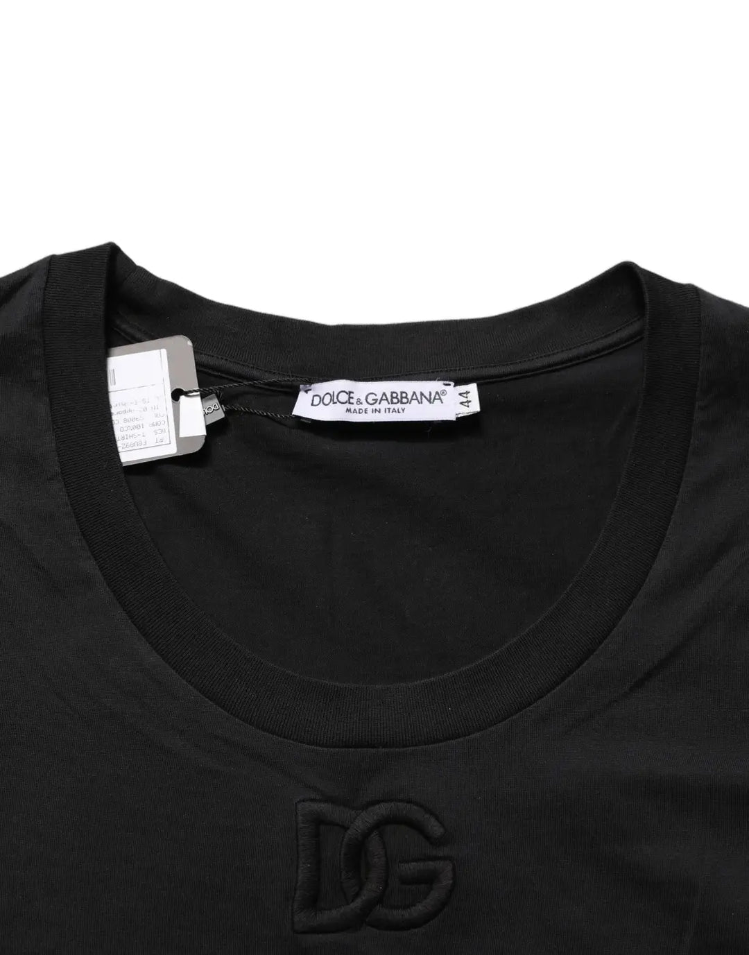 Dolce &amp; Gabbana Black Cotton Short-Sleeve Crew Neck T-shirt