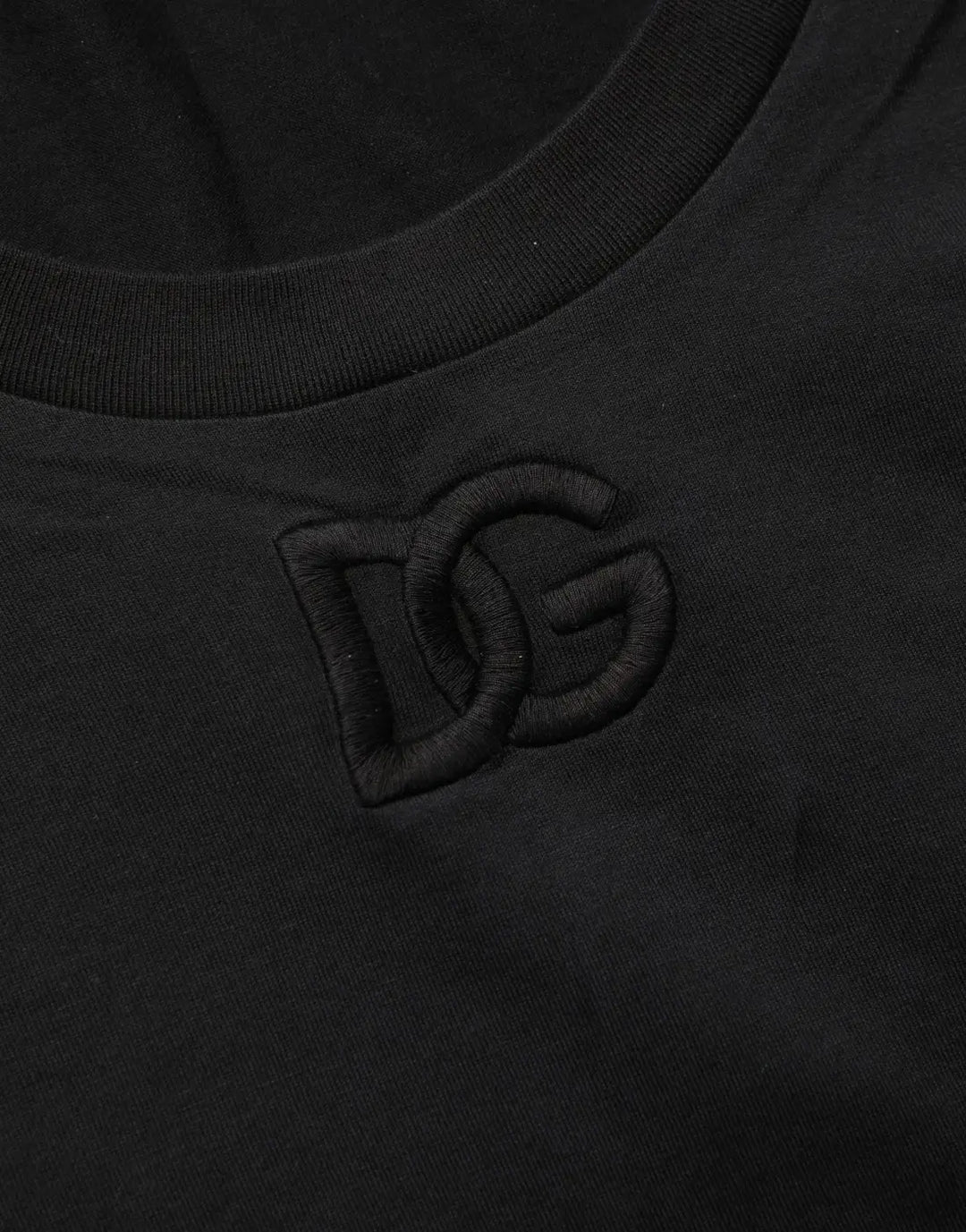 Dolce &amp; Gabbana Black Cotton Short-Sleeve Crew Neck T-shirt
