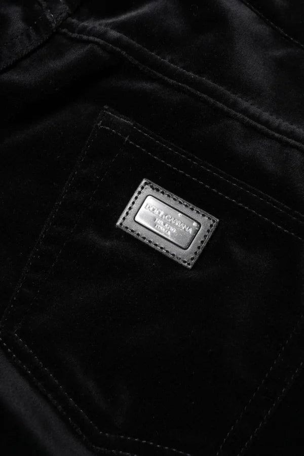 Dolce &amp; Gabbana Black Cotton Skinny Capri Cropped Denim Jeans
