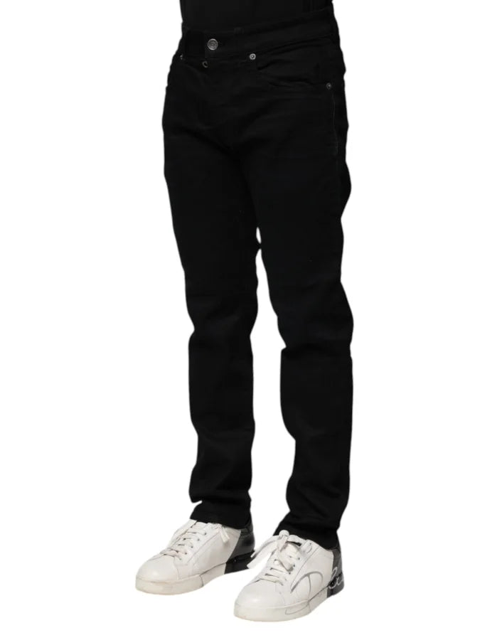 Dolce &amp; Gabbana Black Cotton Skinny Denim Jeans