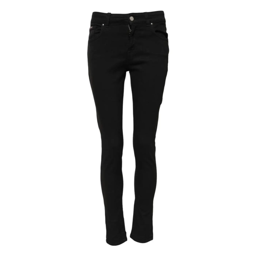 Dolce &amp; Gabbana Black Cotton Skinny Jeans