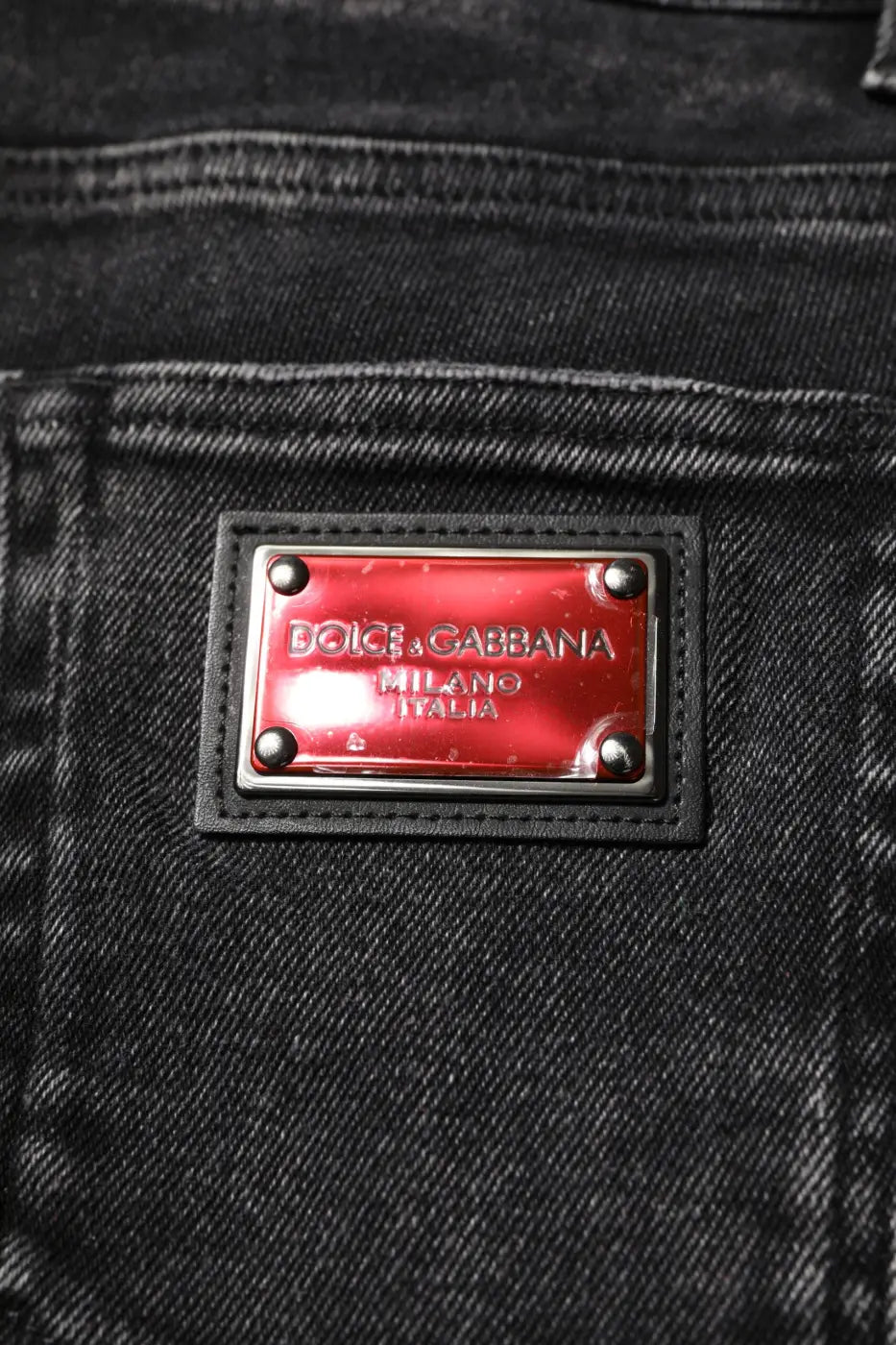 Dolce &amp; Gabbana Black Cotton Skinny Men Denim Jeans