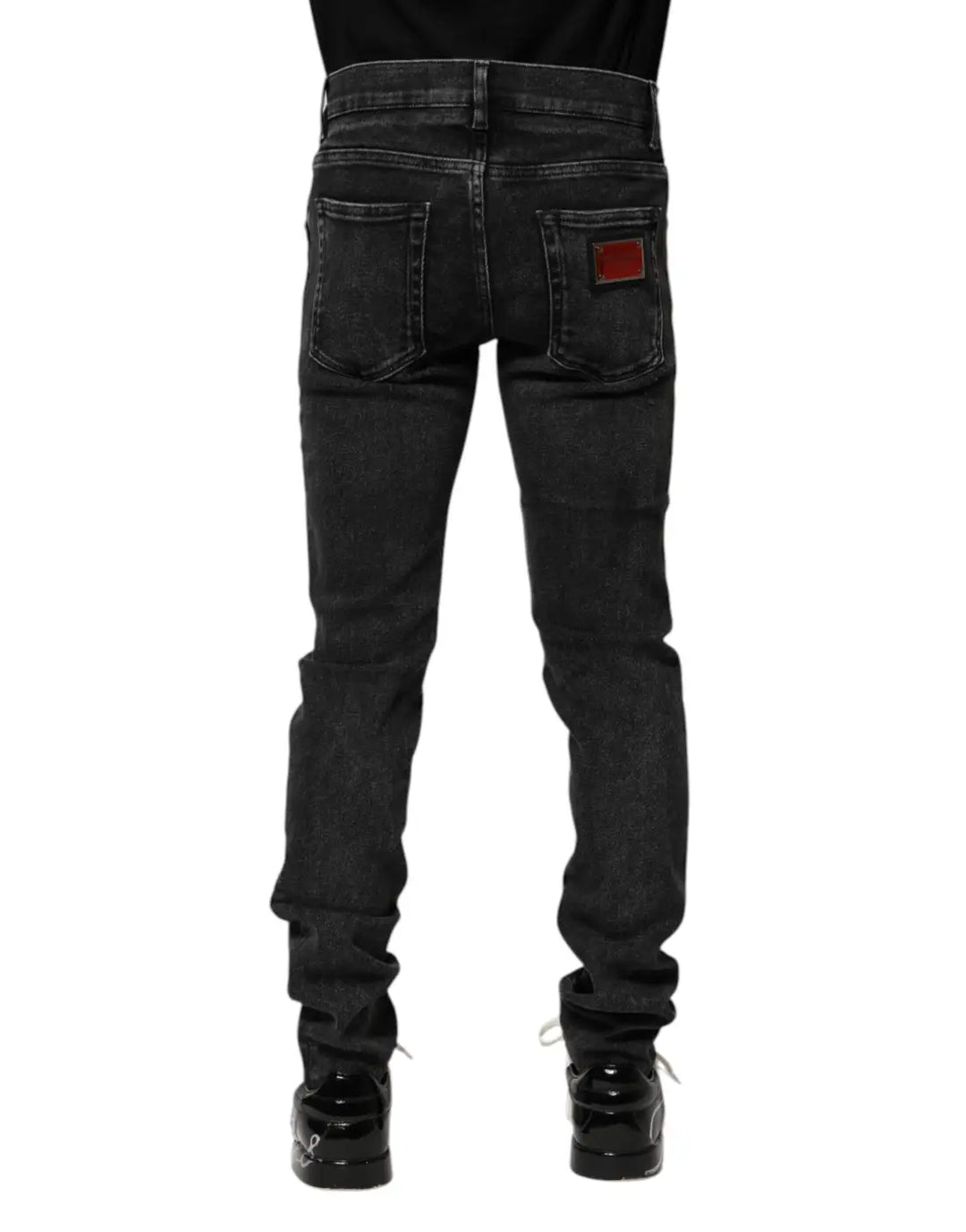 Dolce &amp; Gabbana Black Cotton Skinny Men Denim Jeans