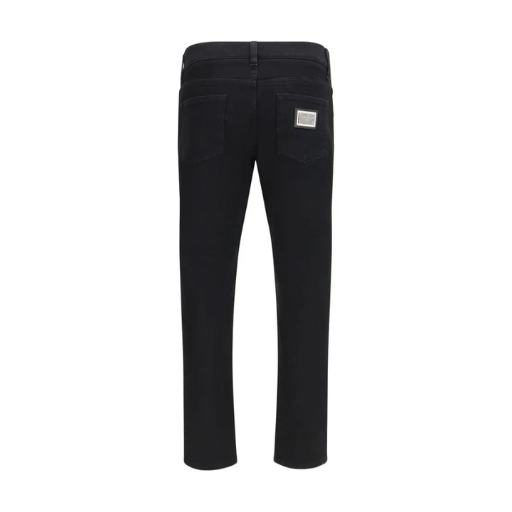 Dolce & Gabbana Black Cotton Slim Fit Jeans