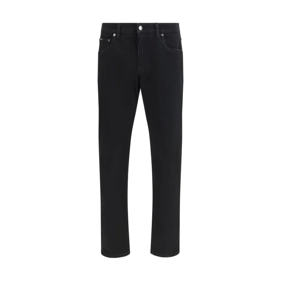 Dolce & Gabbana Black Cotton Slim Fit Jeans