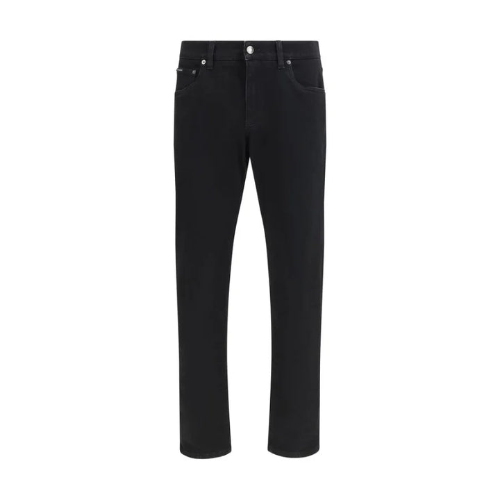 Dolce & Gabbana Black Cotton Slim Fit Jeans