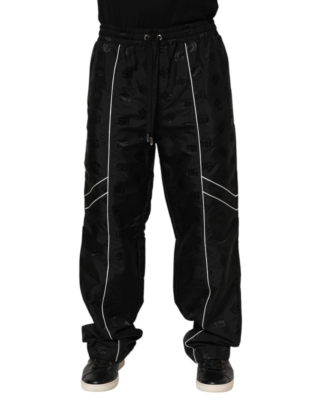 Dolce &amp; Gabbana Black Cotton Straight Jogger Sweatpants Pants