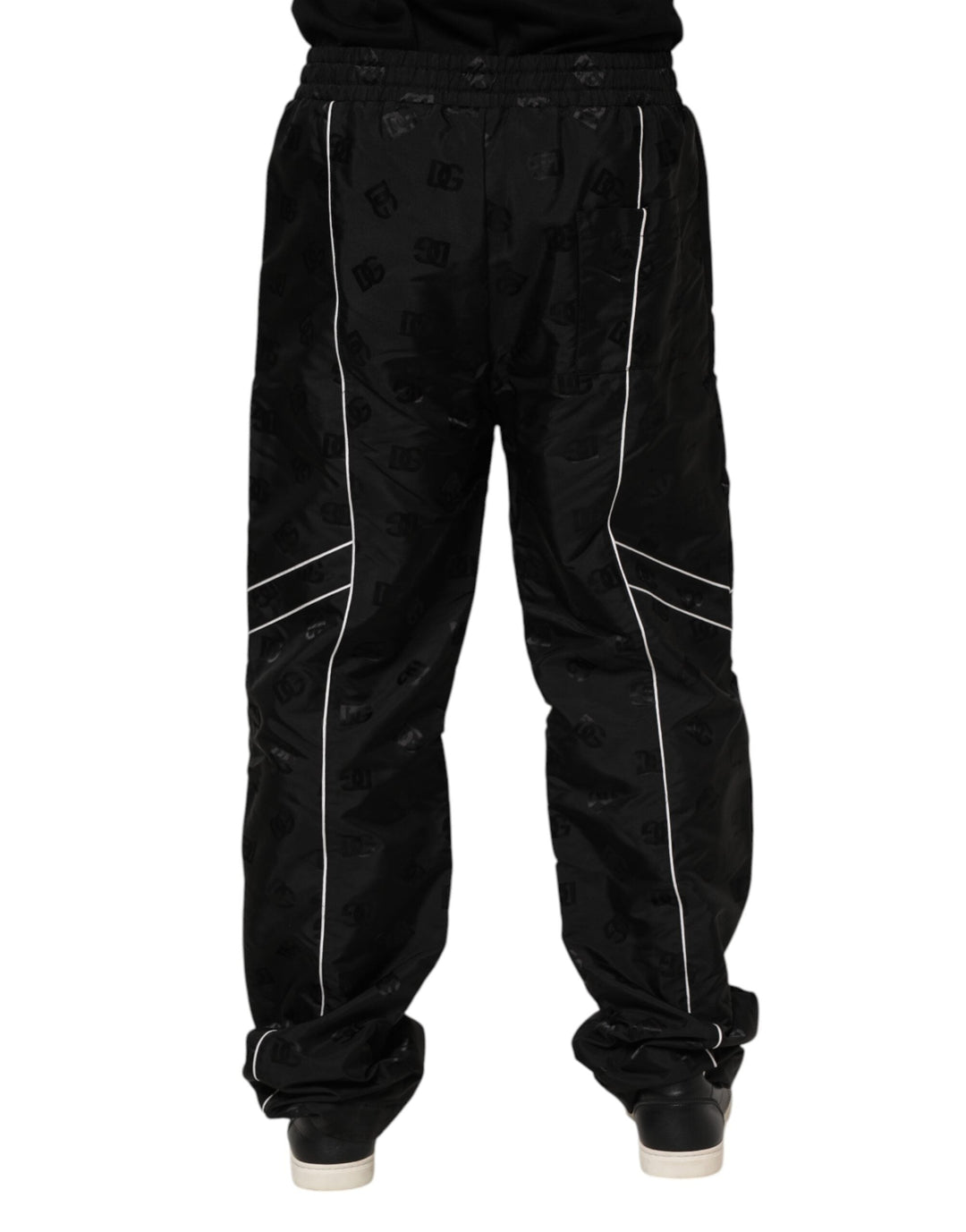 Dolce &amp; Gabbana Black Cotton Straight Jogger Sweatpants Pants