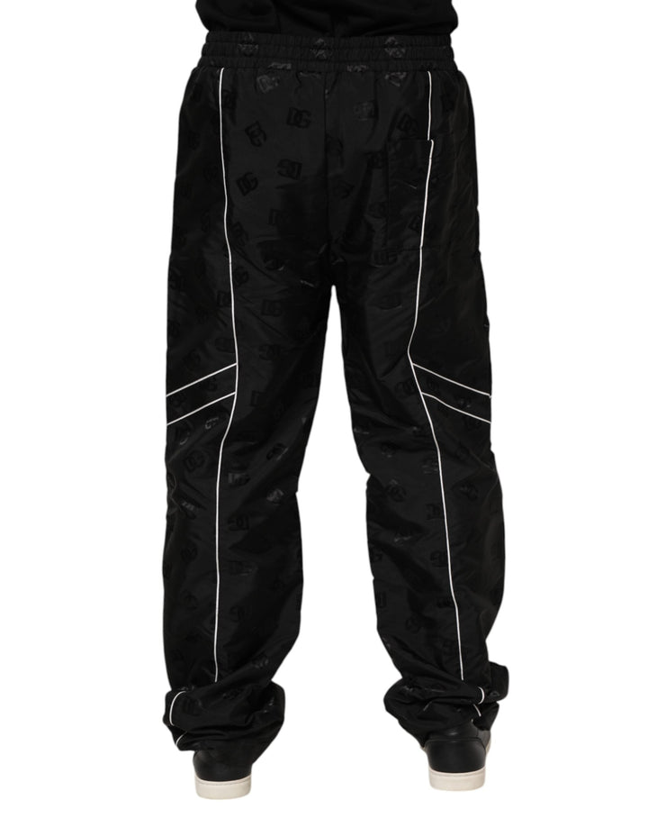 Dolce &amp; Gabbana Black Cotton Straight Jogger Sweatpants Pants