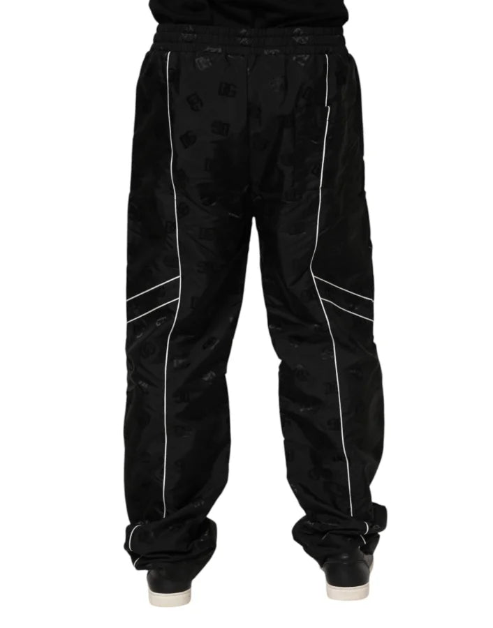 Dolce &amp; Gabbana Black Cotton Straight Jogger Sweatpants Pants