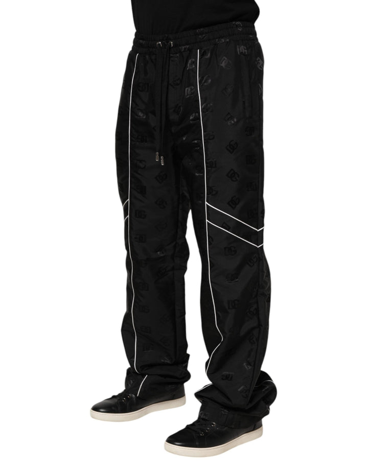 Dolce &amp; Gabbana Black Cotton Straight Jogger Sweatpants Pants