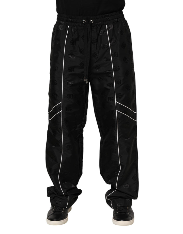 Dolce &amp; Gabbana Black Cotton Straight Jogger Sweatpants Pants